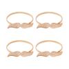 4Pcs Elegant Wing Shaped Metal Curtain Holdbacks Flexible Spring Rope Window Drapes Clip Fasteners for Drapery Holder