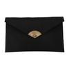 Stylish Vintage Fashionable Handheld Clutch Purse Trendy Envelope Bag For Women In Black Green Khaki Or Fuchsia Colors