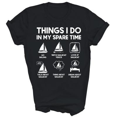 Vela Lo Faccio Nel Mio Tempo Libero Nautica Barca Maglietta Unisex Regalo