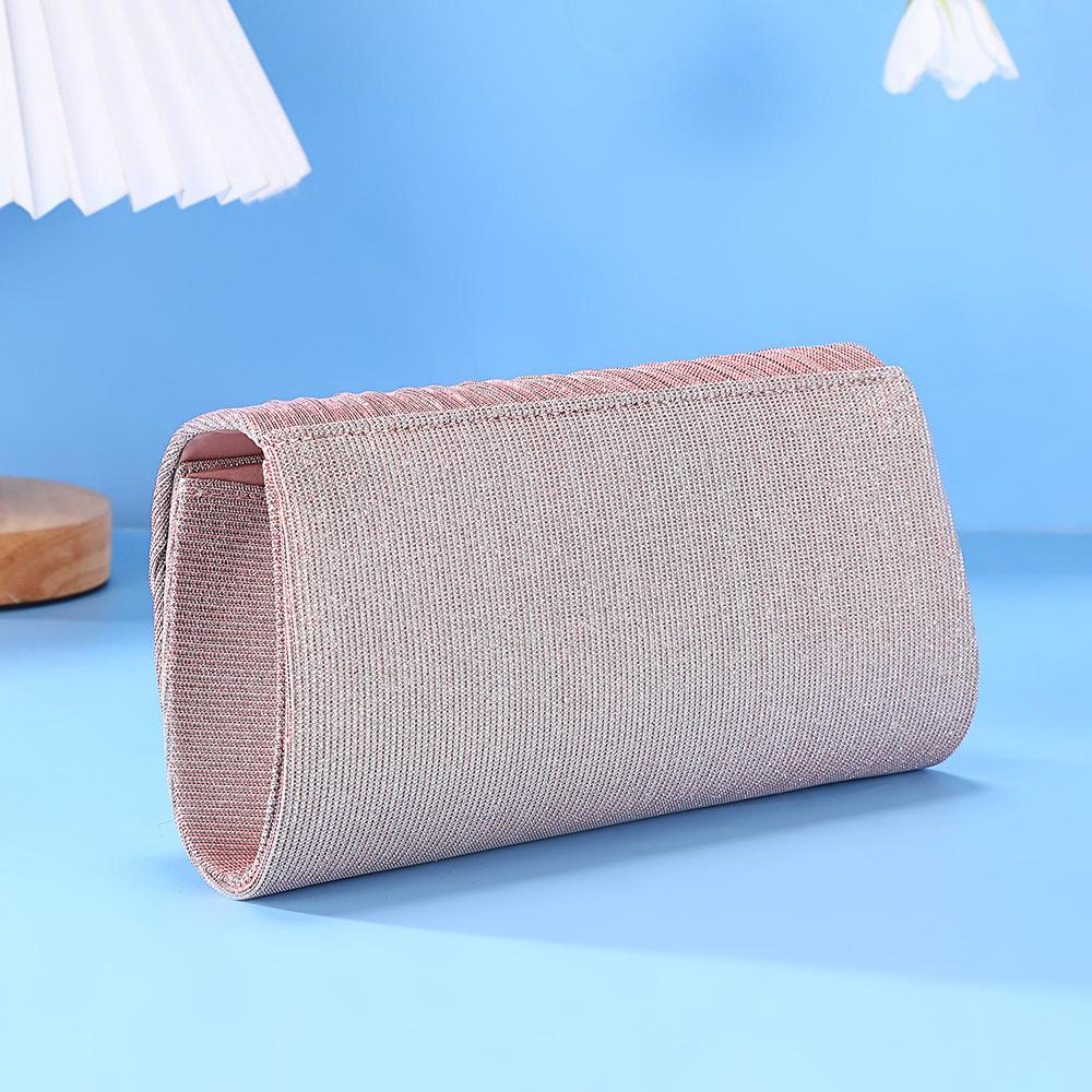 Elegant Sequin Pleated Evening Bag - Women's Chain Shoulder Party Purse