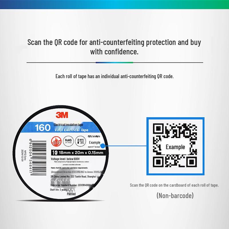 3m150/160 Lead-Free Flame Retardant Waterproof PVC Electrical Insulation Tape