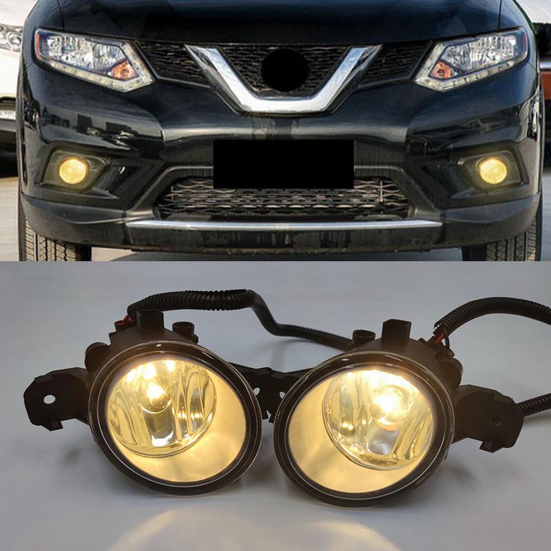1 Set LED Fog Light For Nissan X Trail X-Trail T32 Rogue 2014 2015 2016 Fog Lights Switch Harness Cover Wiring Halogen Fog Lamps