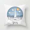 Valentine's Day Romantic Paris Tower Hot Air Balloon Pillow Case Home Sofa Cushion Pillow Case