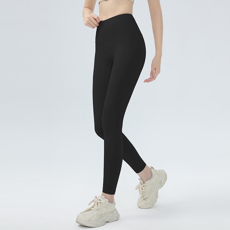 High Waist Nude Feel Yoga Pants - Women s Spring/Summer Fitness Leggings for High Intensity, Tight Fit, Butt Lifting, Outer Wear Large