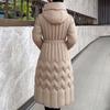 Plus Size L-7XL Fashion Woman Winter Coats With Belt Long Parkas Hooded Loose Thick Female Jackets