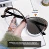 Fashion Cat Eye Glasses for Women Oval Frame Plastic  Gradient Lens Anti-Blue Light Color Changing Eyeywear
