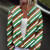 Women's Fashion Christmas Print Long Sleeve Knitted Cardigan Button Jacket