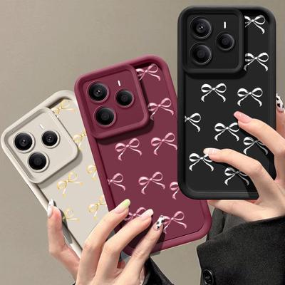Schleifenmuster TPU Weiche Handyhülle Für Xiaomi 14T Pro 13T Poco X7 F6 X6 Redmi Note 14 Pro 13 12 11 Silikon Stoßfest Linsenschutz Stoßfänger Hülle
