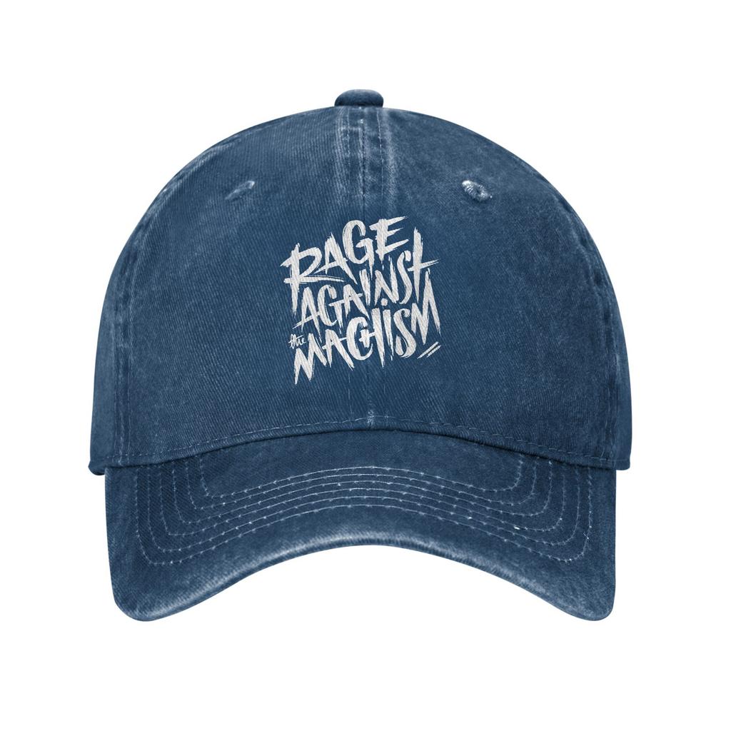 The Machine Music Printed Hats Casual Distressed Denim Baseball Cap Adjustable