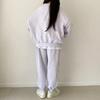 Navava Women Lettering Long Sleeve Sweatshirt Two Piece Set Nt2213