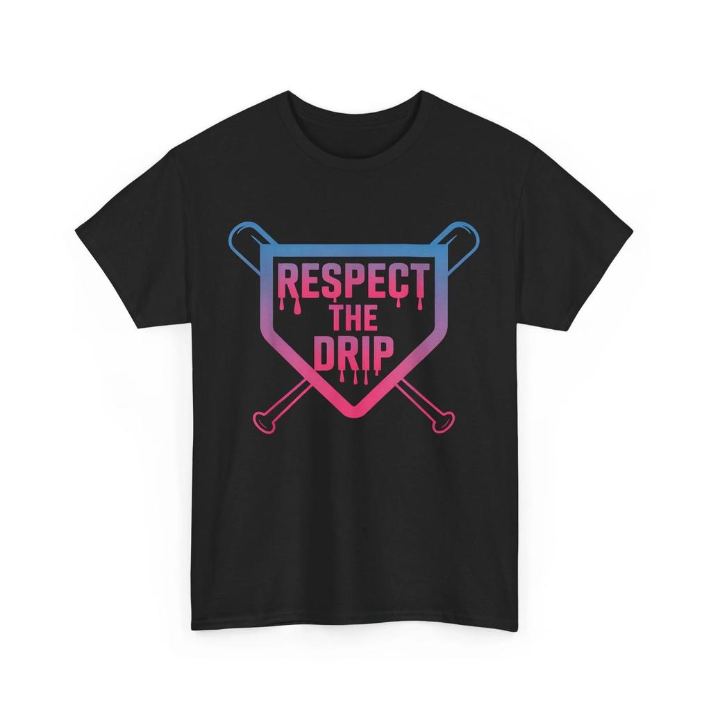 Baseball T shirt, Baseball Respect The Drip Baseball Players Sports Lovers Shirt