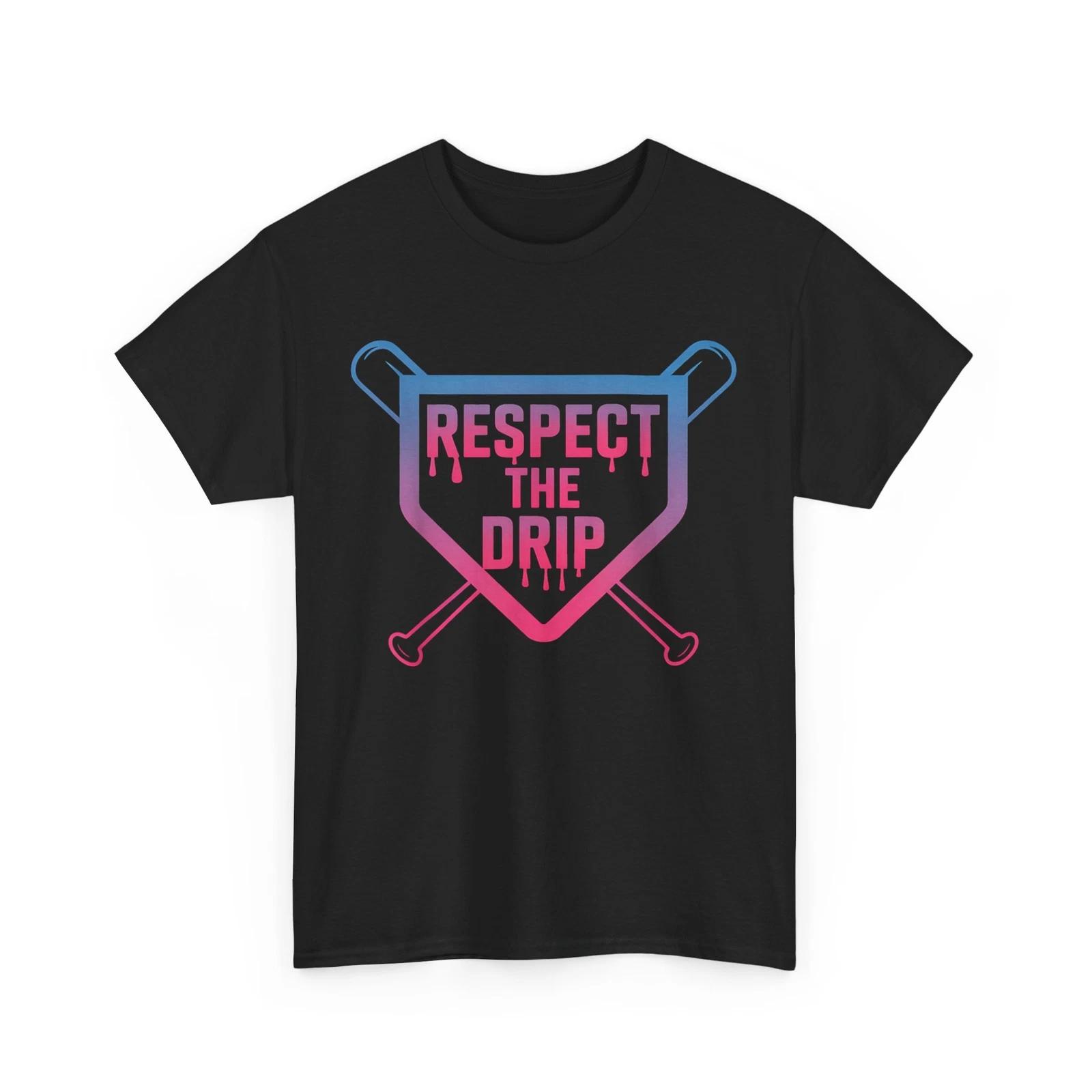 Baseball T shirt, Baseball Respect The Drip Baseball Players Sports Lovers Shirt 2XL