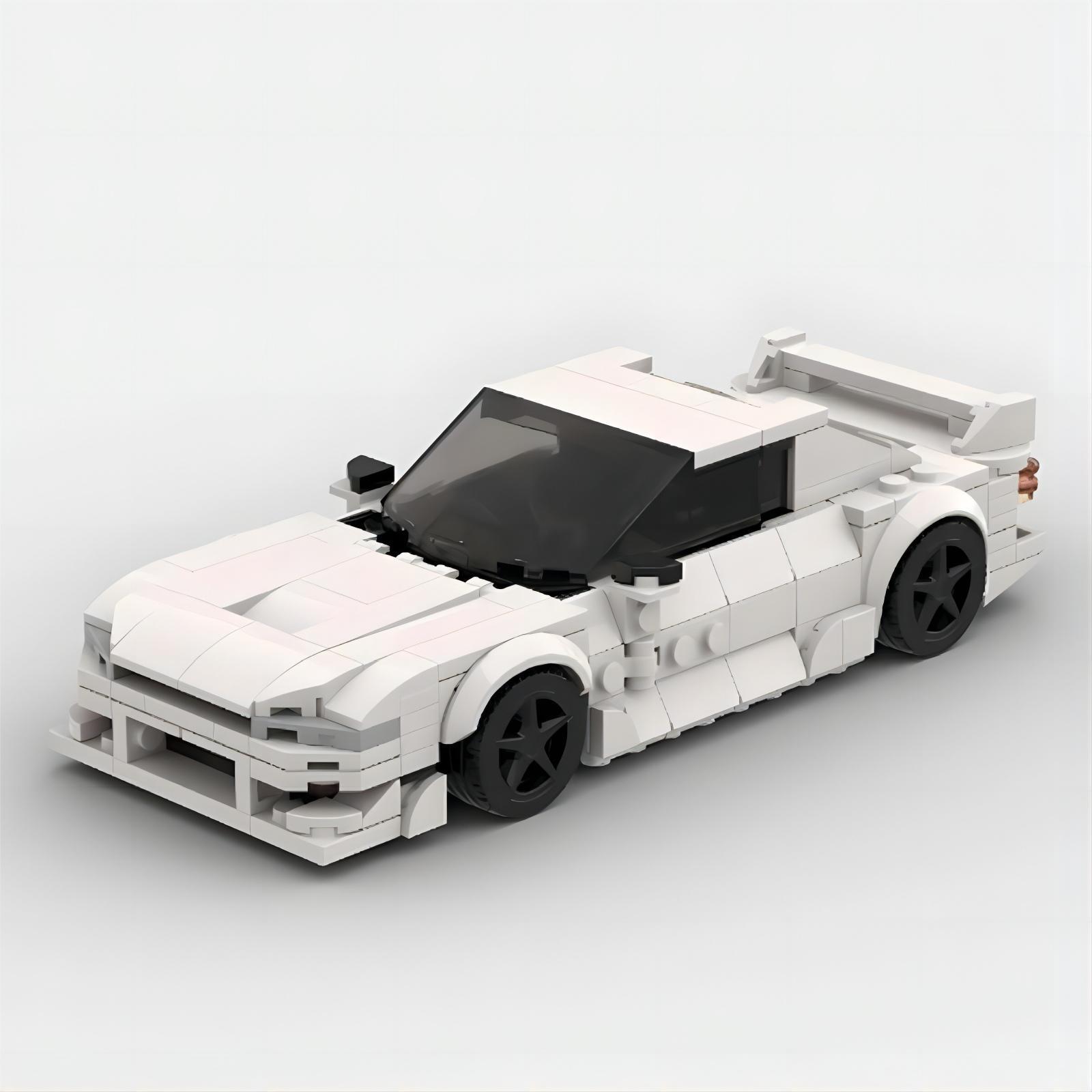

Совместимые MOC блоки Модель гоночного автомобиля Nissan S14 - Развивающие строительные игрушки для детей 17×7×4 cm белый