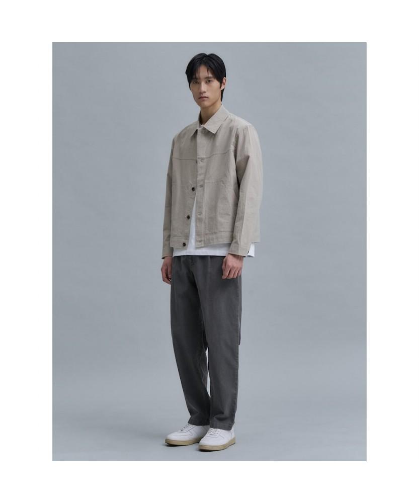 SHIFT.G Garment Dyed Cotton Slacks Ash