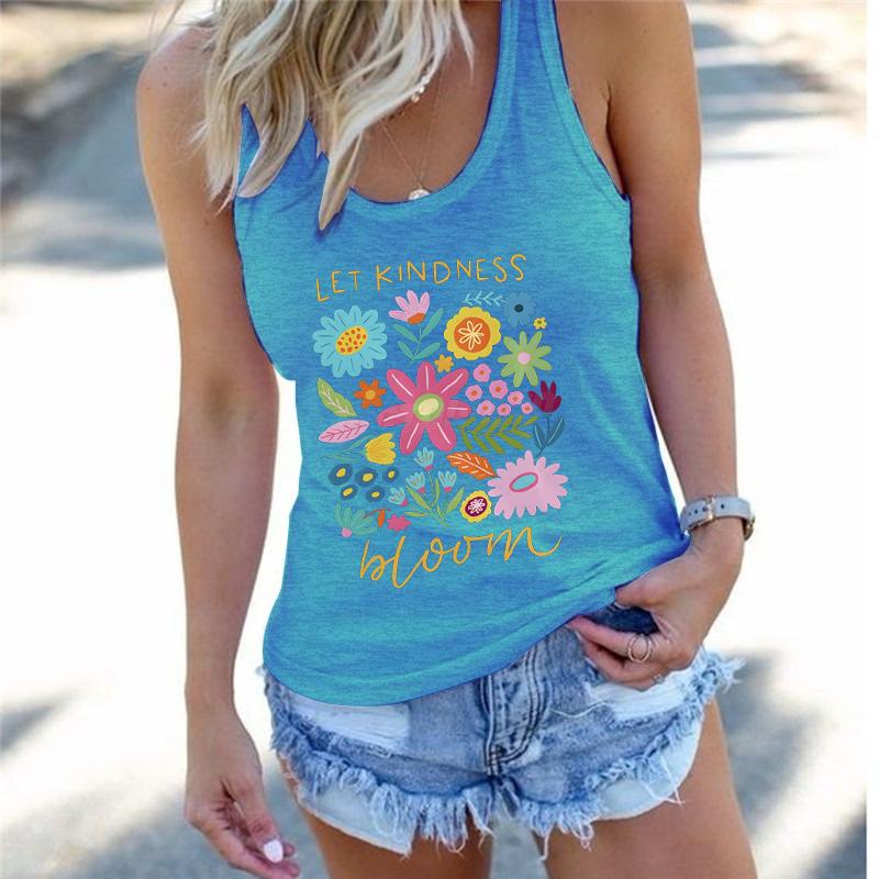 

Ретро дизайн с полевыми цветами, женская тренировочная футболка без рукавов, футболка без рукавов с перекрещенной спиной, жилет без рукавов, футболка для спортивной одежды XL