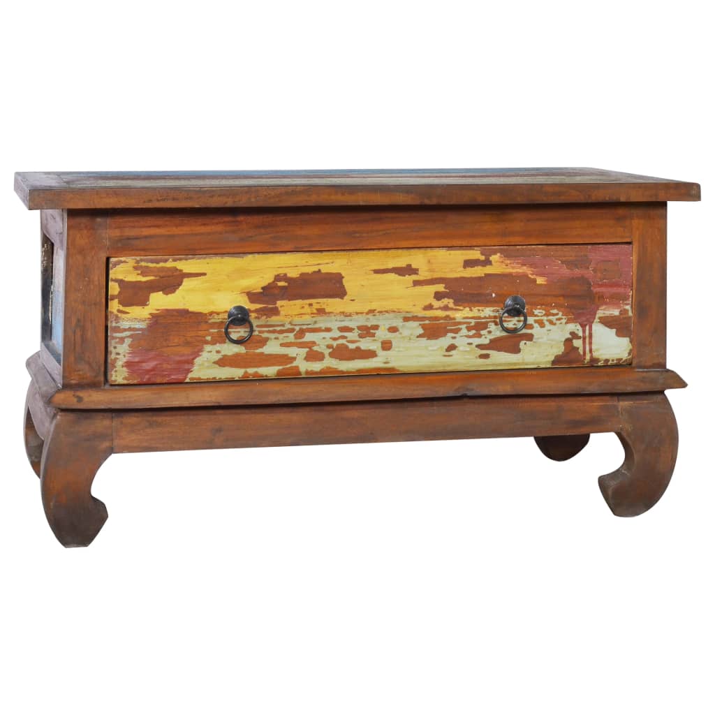 Coffee Table 80 X 50 X 40 Cm Reclaimed Teak Wood