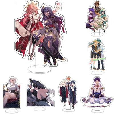 Hot Game Anime Genshin Impact Raiden Shogun Cosplay Acrylic Actioo Figure Ningguang Stand Modle Toy Desk Decor Prop Fans Gift