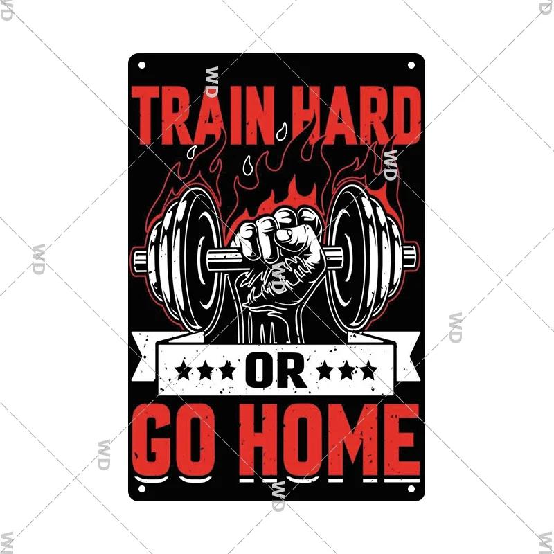 Gym Retro Metal Tin Sign Fitness Funny Vintage Iron Poster Exercise Motivation Quote Home Bar Pub Garage Man Cave Decor Gifts