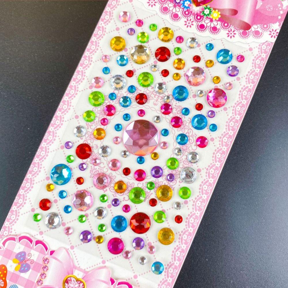 DIY Mobile Phone 3D Gem Stickers Scrapbooking Crystal Rhinestone Sticker  Children Toy