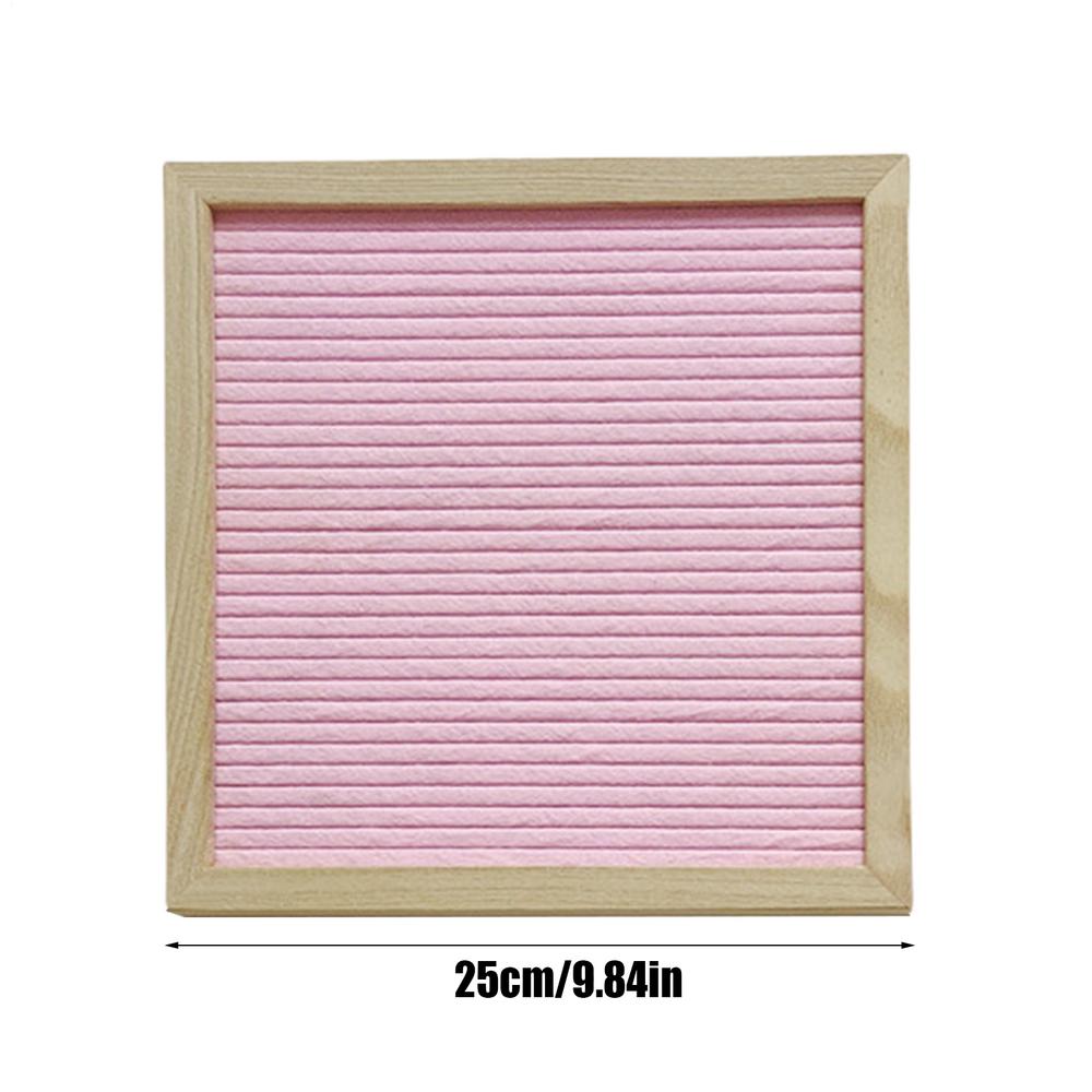 

Changeable Letter Boards Sign Board With Changeable Letters Wooden Frame Bulletin Felt Letterboard 9.84x9.84inch For Pregnancy рожевий