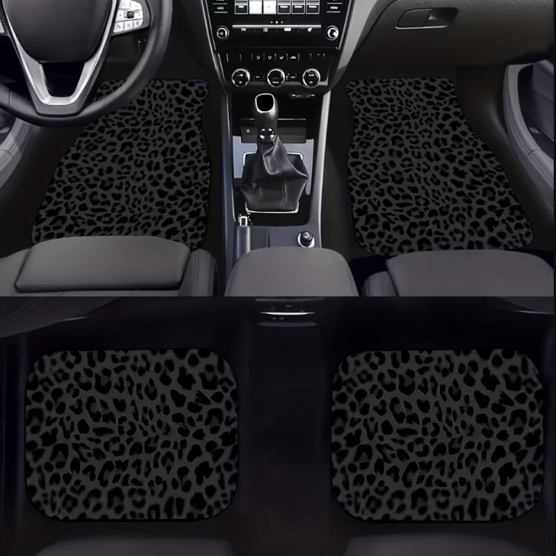 

Комплект килимків для підлоги автомобіля з леопардовим принтом, всепогодні, універсального розміру для передніх і задніх сидінь, підходять для позашляховиків, лімузинів, вантажівок