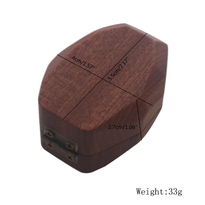 Guitar Pick Box Holder with 3 Pack Wood Guitar Picks, Diamond Shaped Plectrums Case, Bass Guitar Box Musical Instrument