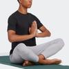 Adidas Yoga Training Tee Solid Color Logo Short Sleeve T-Shirt Men Tops Black IB8956
