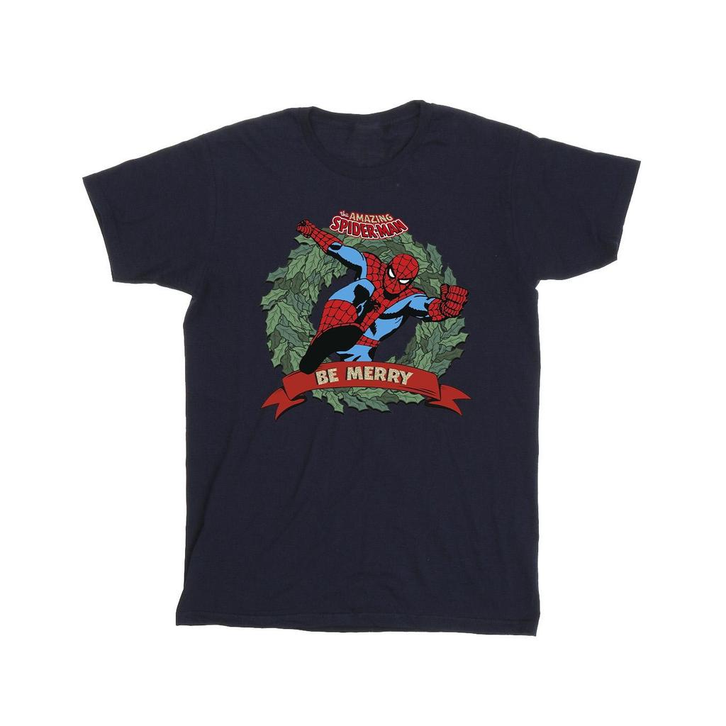 Spider-Man Boys Be Merry Cotton T-Shirt