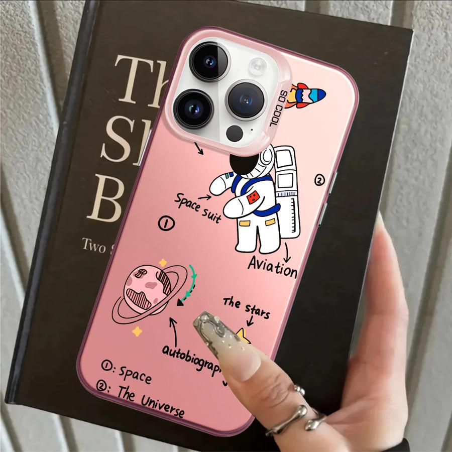 

Cartoon Astronaut Case for iPhone 17 Pro Max 14 XS 16 Air 11 XR 13 Pro 12 15 Plus Back Phone Cover iPhone 16e