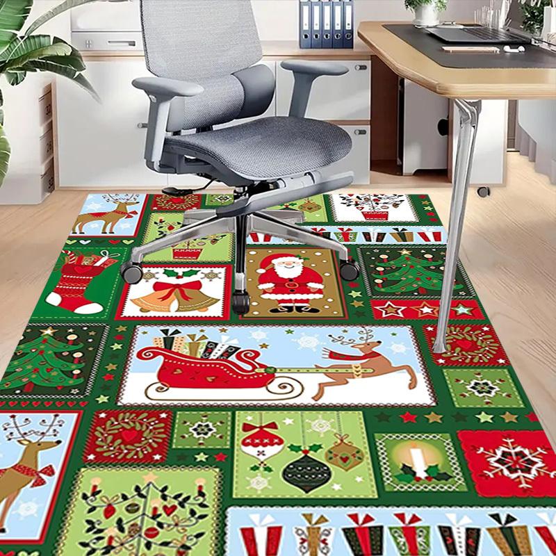 1PC Christmas, Ornaments Extra Large Non Slip Floor Carpet, Office, Family, Bedroom Large Area Rug Indoor Rugs, Vibrant Colors
