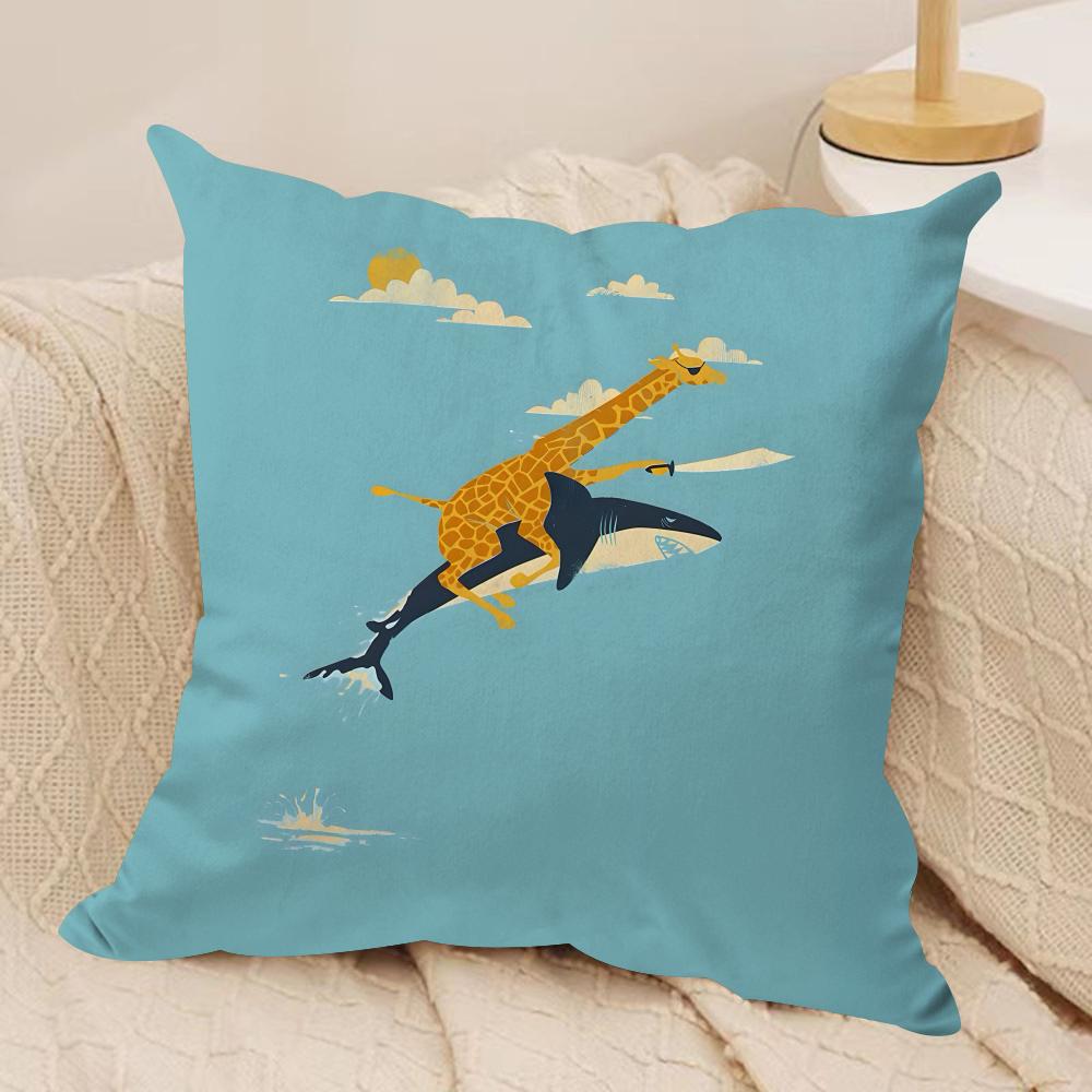 Classic Abstract Animals Cushion Cover Soft Plush Fabric DoubleSided Printed Cushion Covers for All Seasons Home Decor
