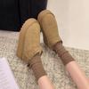 Muffin fashion platform snow boots women's 2025 winter new short tube heightening cotton shoes velvet bread shoes