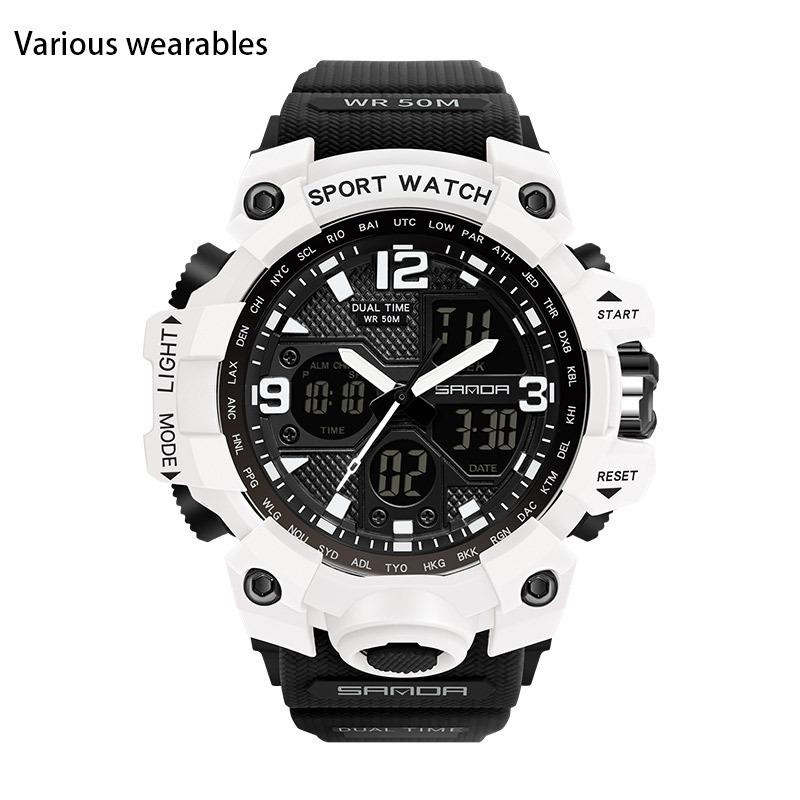 Новые часы Простые модные спортивные часы Светящиеся часы Студенческие мужские и женские часы