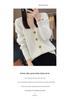 Women's Long Sleeve V-Neck 100% Pure Wool Cardigan - Autumn/Winter Loose Knit Sweater Coat