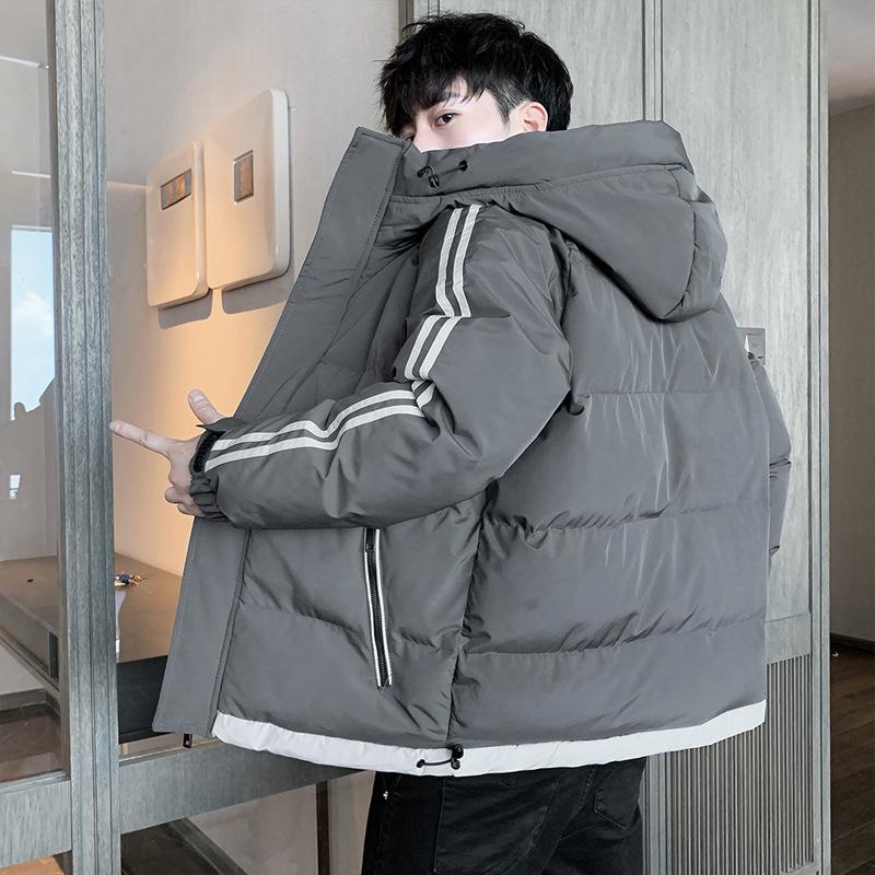 Kışlık Kapüşonlu Dolgulu Ceket Erkek Büyük Beden Kaz Tüyü Dolgulu Ceket Genç Kilolu Adam Dolgulu Ceket Rüzgar Geçirmez