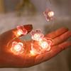 Cherry Flower String Lights Battery Powered Garland Light For Christmas Holiday Valentine's Day Decor Wedding Lighting Strings