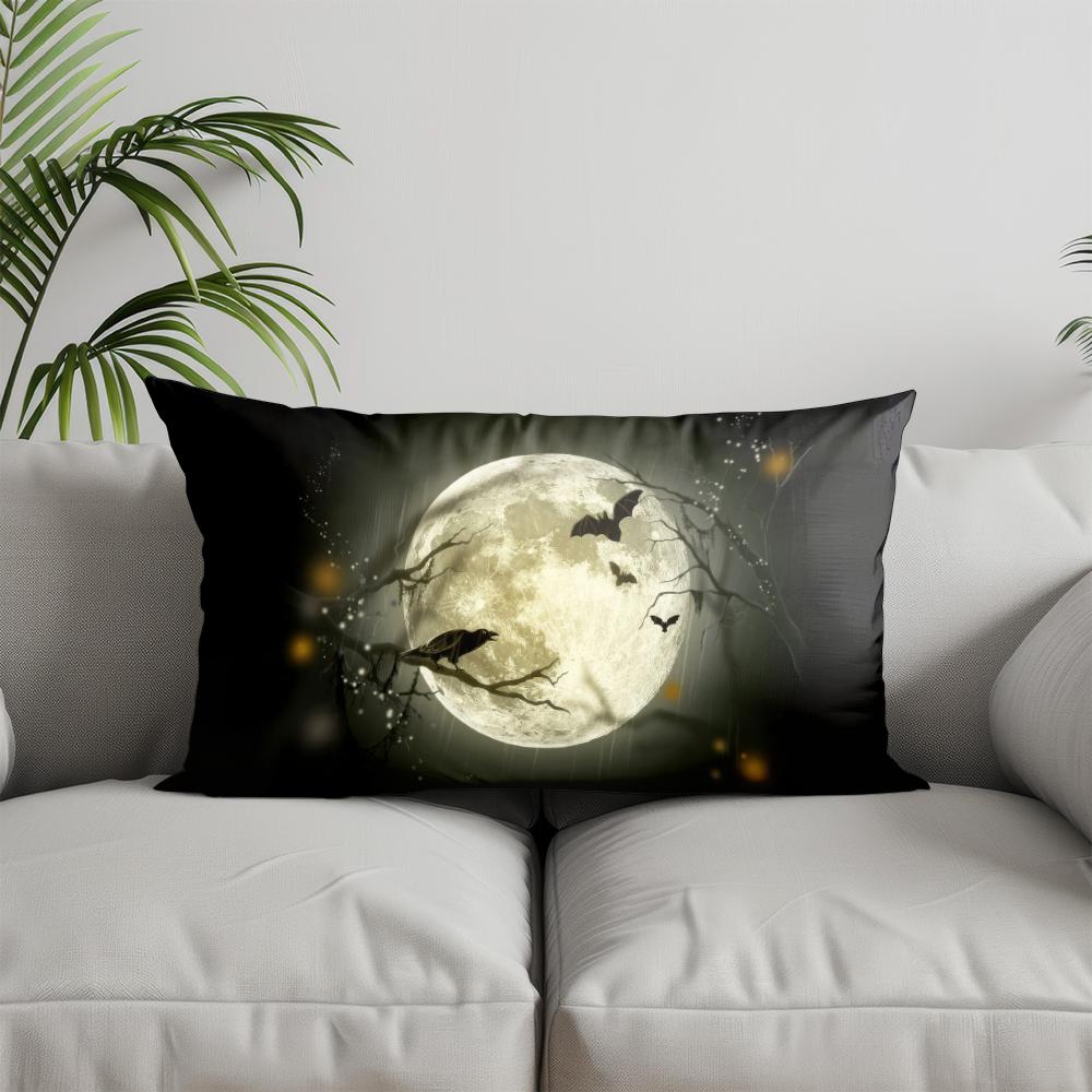 Home Decor Happy Halloween Spider Web Pillow Suitable For Sofa Bedroom Car Pillow Cover Cushion Rectangular Back Cushion