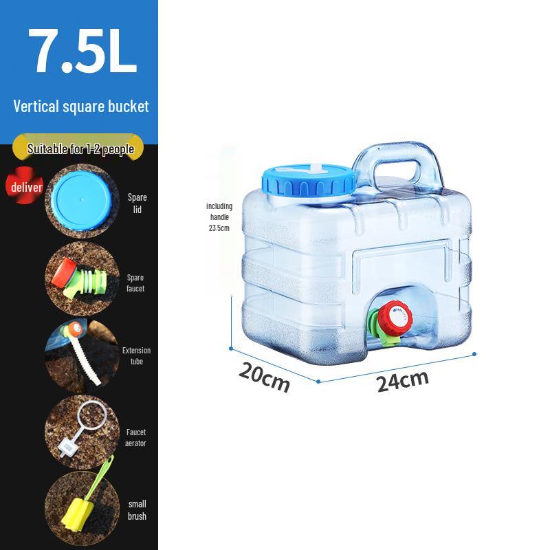 

Автомобильный уличный кемпинговый контейнер для воды с краном, квадратное пустое ведро для хранения бытовой минеральной воды