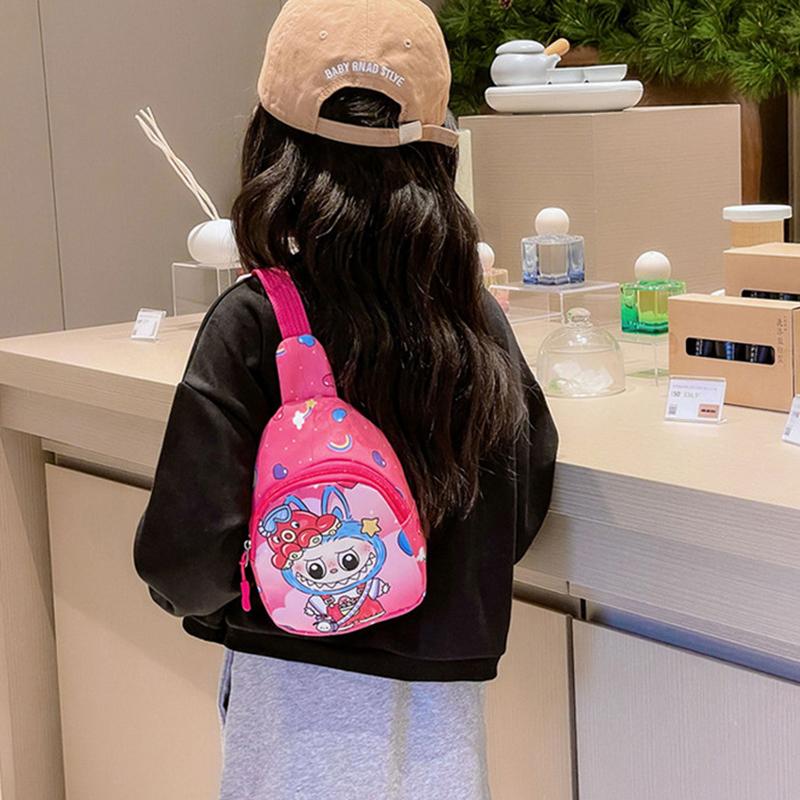1Pcs  Messenger Bag Kawaii Shoulder Bags Nylon Single Shoulder Crossbody Backpack Portable Travel Satchel Gift For Kids