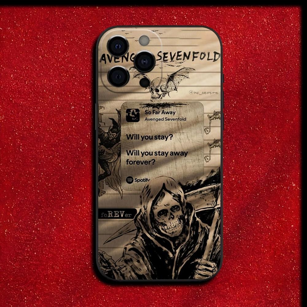 A-Avenged S-Sevenfold A7X Phone Case For iPhone 16,15,14,13,12,11,Pro,X,XS,Max,XR,Plus,Mini Soft Black Cover