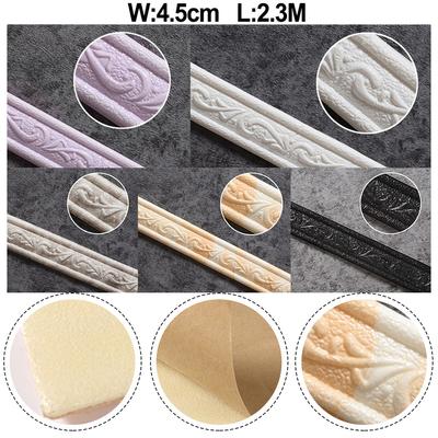 Sockelleiste Bordüre Wandleiste 3D Dekorative Kante Umweltschaum Bordüre Rahmen Mehrzweckleiste Taillenlinie Wandaufkleber