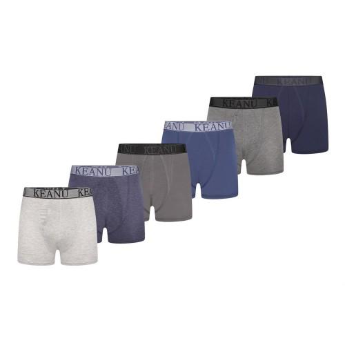 Keanu Mens Plain Boxer Shorts (Pack of 6)
