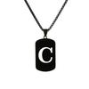 New Black English Letters Titanium Steel Autumn and Winter Sweater Chain High-end Necklace