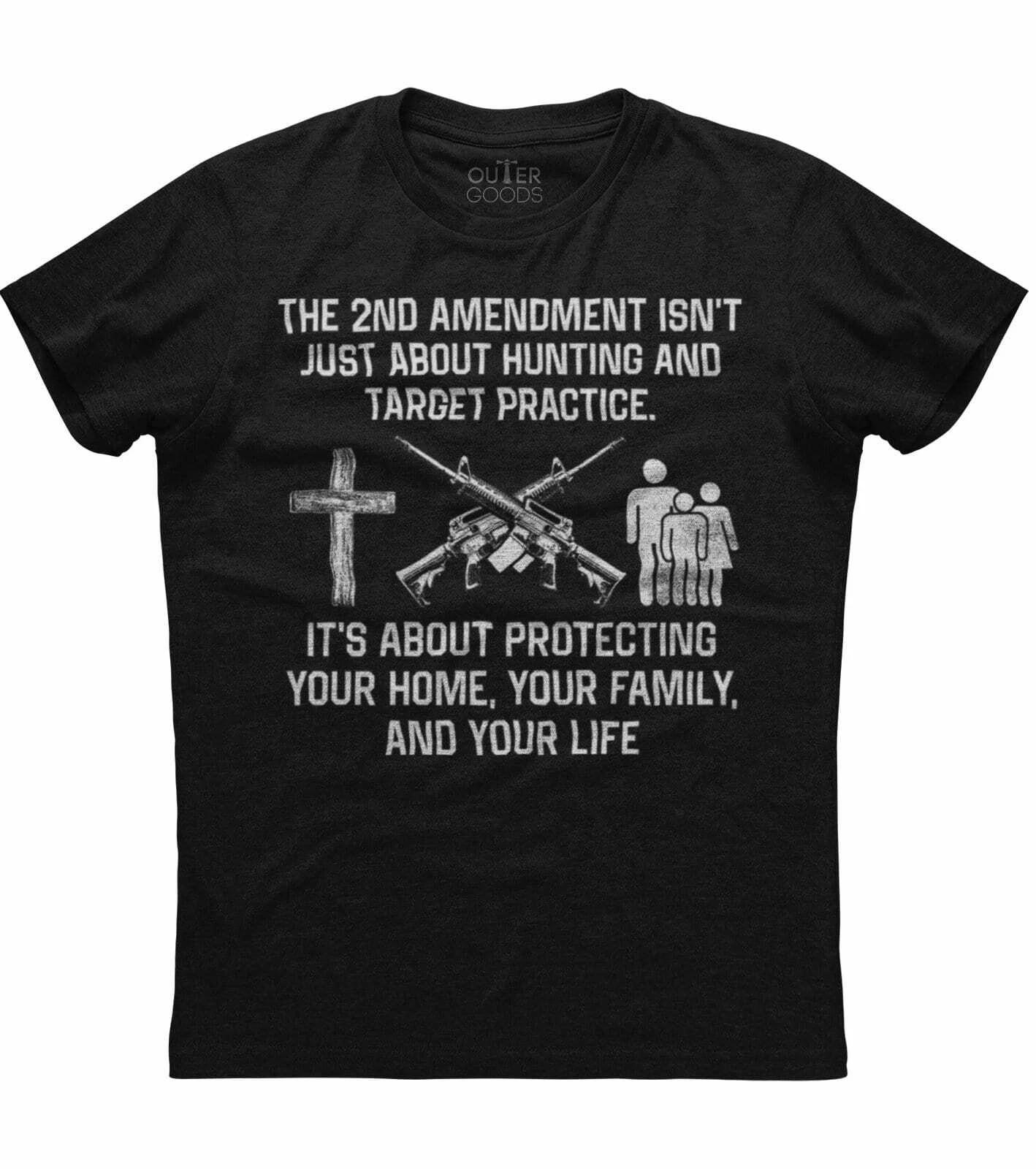 The 2nd Amendment Isn t Just About Hunting Target Practice Men s Black T-shirt XXXXL