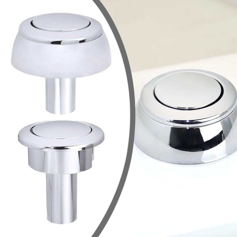 Easy Installation Chrome Toilet Button Toilet Flush Fits 38mm To 44mm Holes Versatile Toilet Button Design Accessory