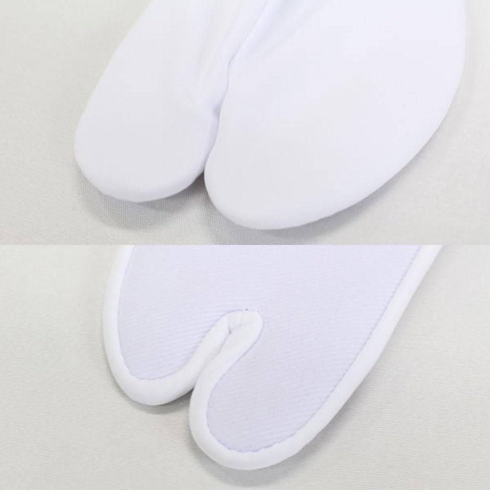 [hgb253] Toray High-Stretch Tabi Socks, 5-Clasp, Made In Japan, White [Kimono Biyori] (4L)