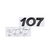 3D Glossy Black Chrome Silver Metal Logo Emblem Badge Decal Car Sticker 107 Car Accessories