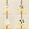 Duck Ring Swimming Keychain Panda Rabbit Capybara Backpack Pendant Doll Plush