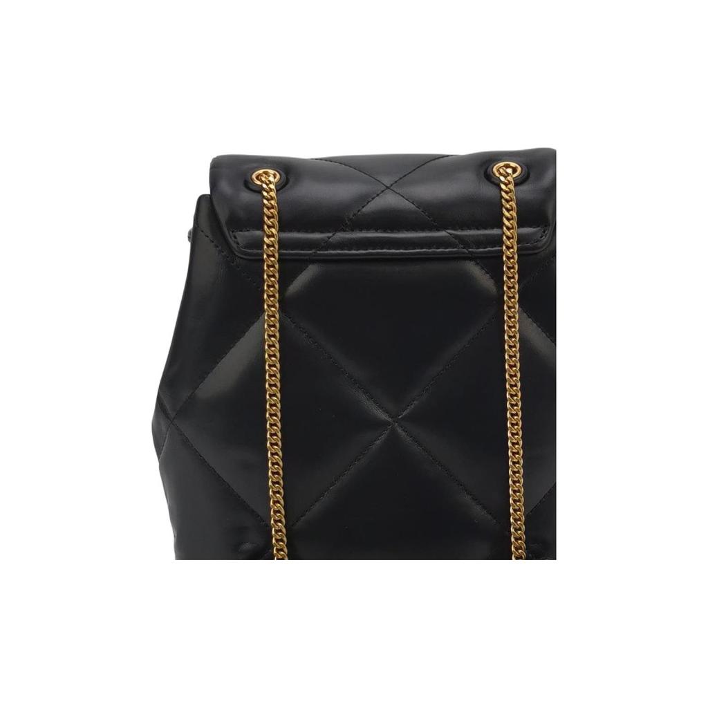 Tory Burch Kira Classic Logo Leather Mini Backpack Women Backpacks Black 170485-001