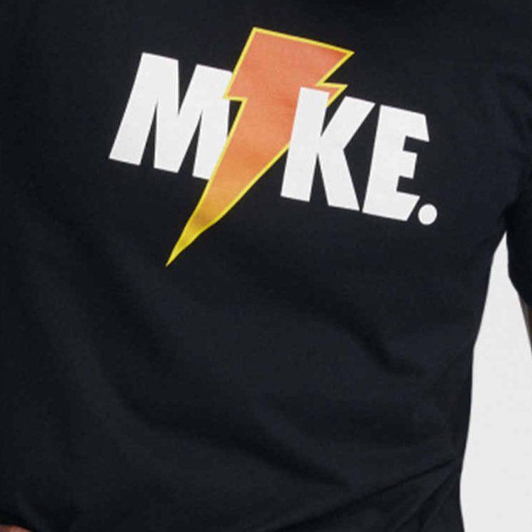 Jordan LIKE MIKE T Shirts Men's Blue Crew Neck Moderate Straight Fit AJ1164-010